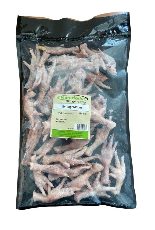 Naturfoder 100% Kyllingef�dder 1000 gr. 