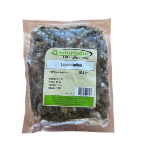 Naturfoder 100% Lammekallun 500 gr.