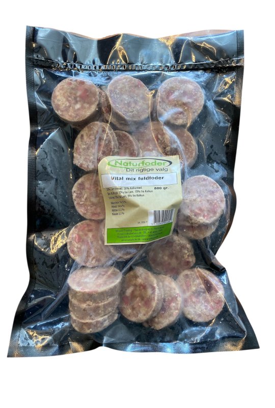 Naturfoder Vital Mix Fuldfoder-medaljoner 800 gr. 