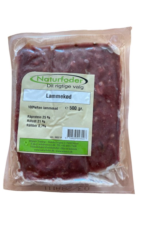 Naturfoder 100% Lammek�d 500 gr. 