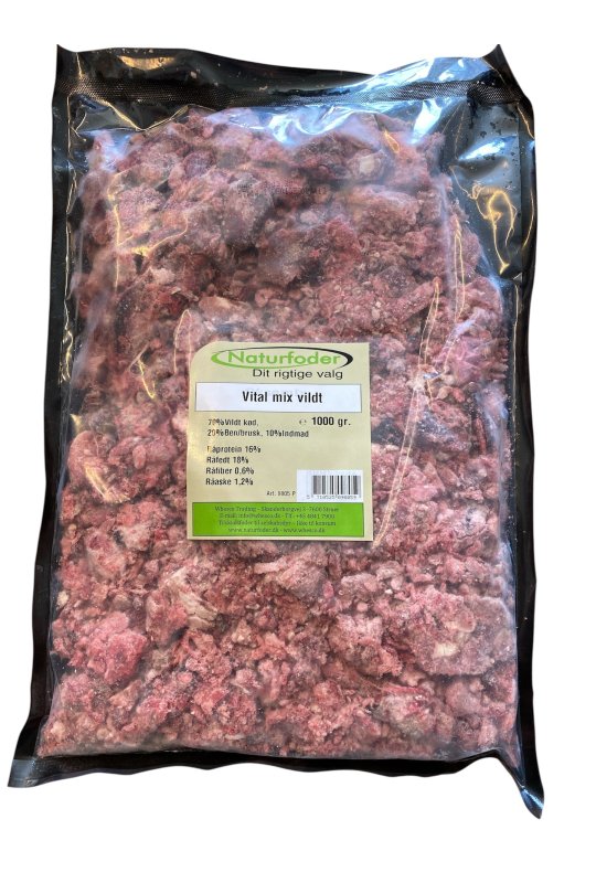 Naturfoder Vital mix Vildt 1000 gr. 