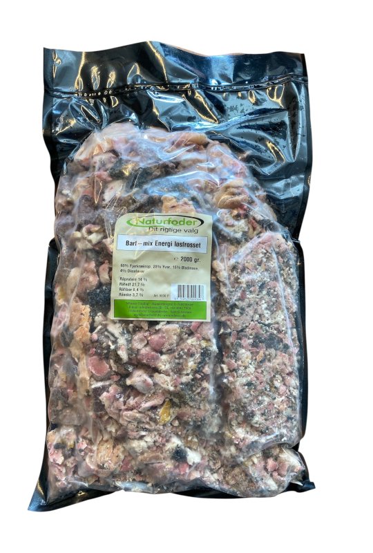 Naturfoder Barf mix energi 2000 gr. 