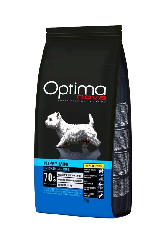 Optima Nova Puppy Mini kylling med ris 2 kg