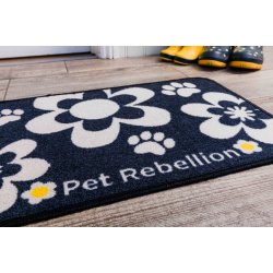 Dinner Mate Flower Black 40x60 cm.