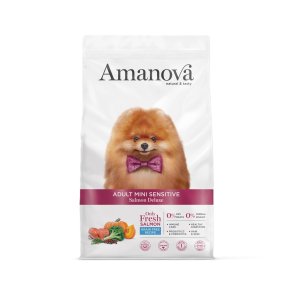 Amanova Adult hund Mini Sensitive laks deluxe 7 kg