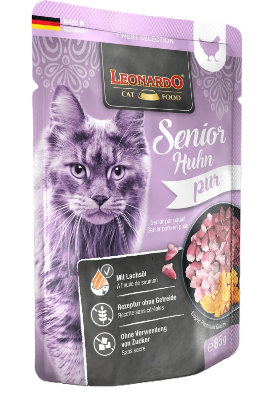 Leonardo Pouches Senior kylling 85 gr. 